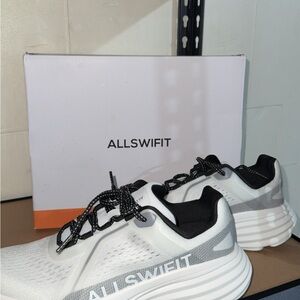 ALLSWIFIT White & Gray Athletic Sneakers